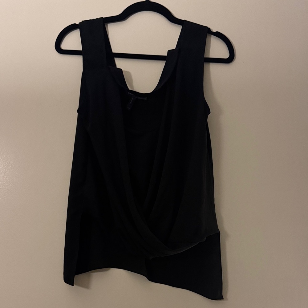 BCBGMaxAzria Black Draped Blouse